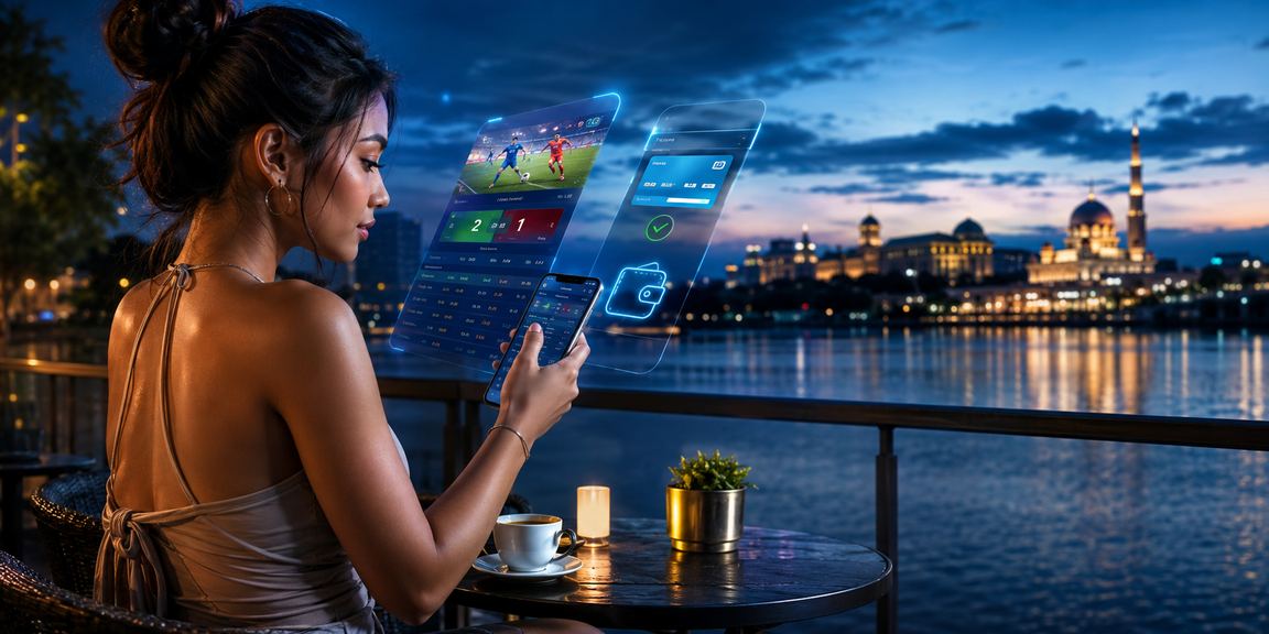 Pengguna Putrajaya menggunakan telefon untuk bermain loteri dalam talian di soju88